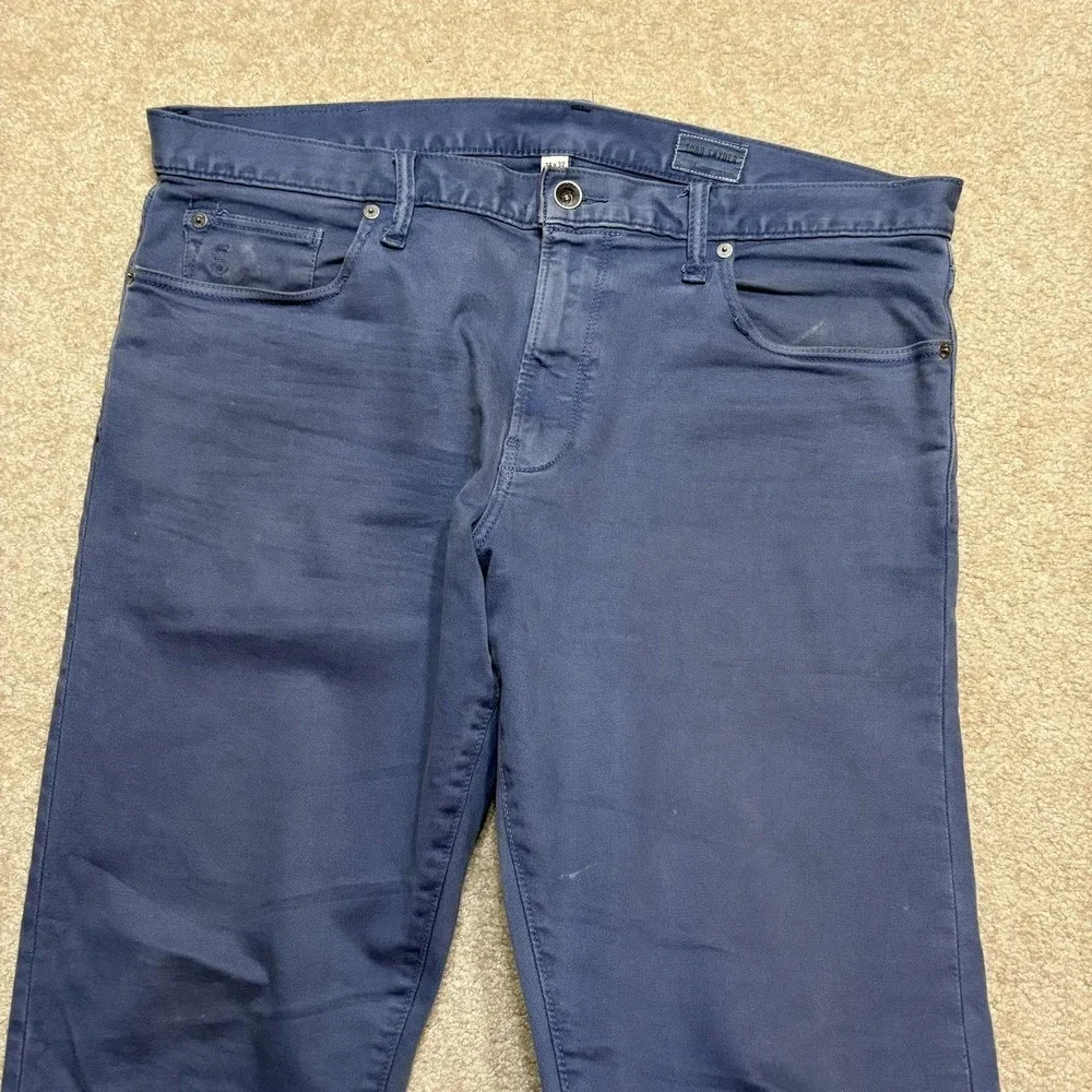 Todd Snyder Pants Mens 36x32 Blue Stretch Slim Straight 5 Pocket Chino Casual